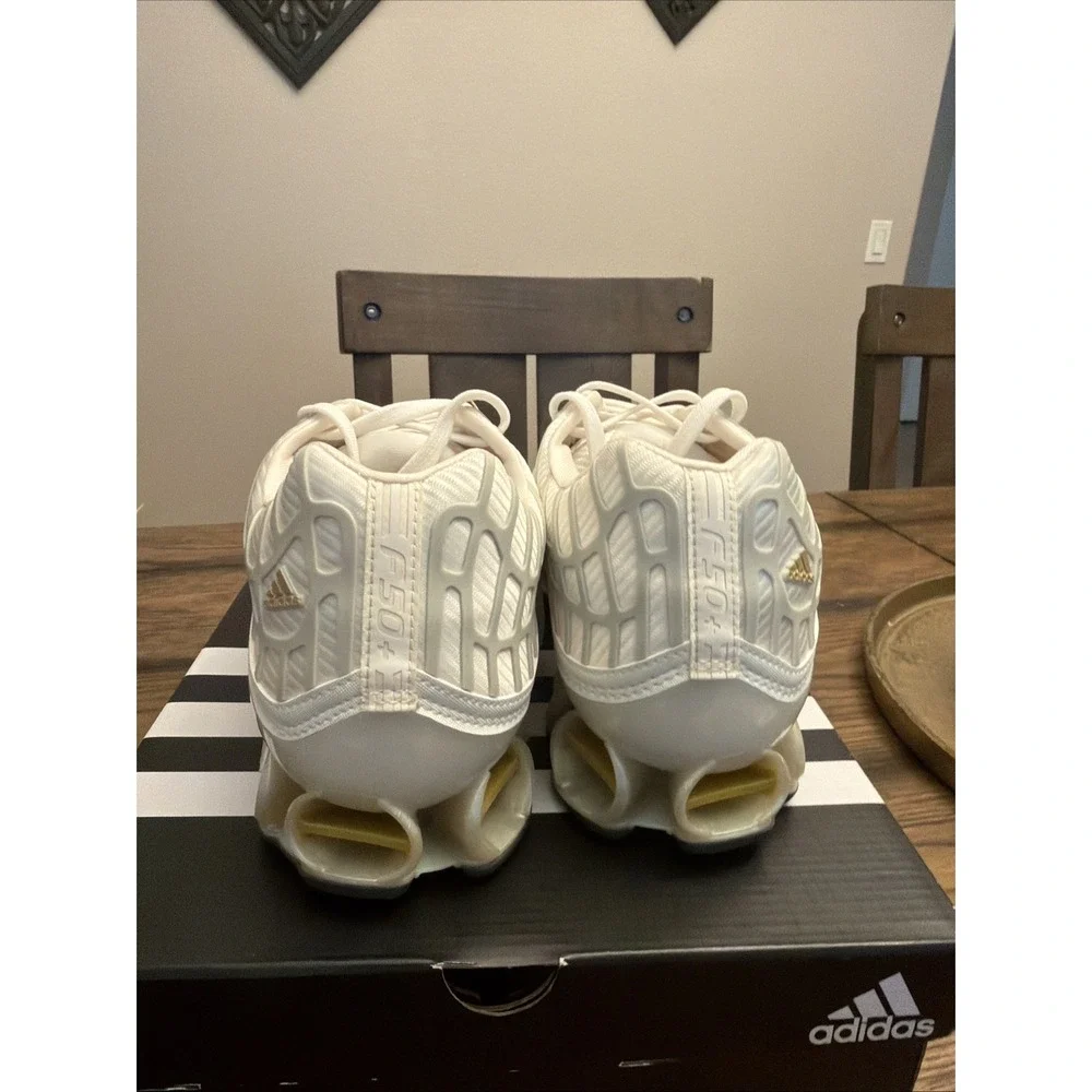 Adidas Megaride F50 Mans Shoes Cloud White Ice Gold Met KI4740 Sz 12 …X2